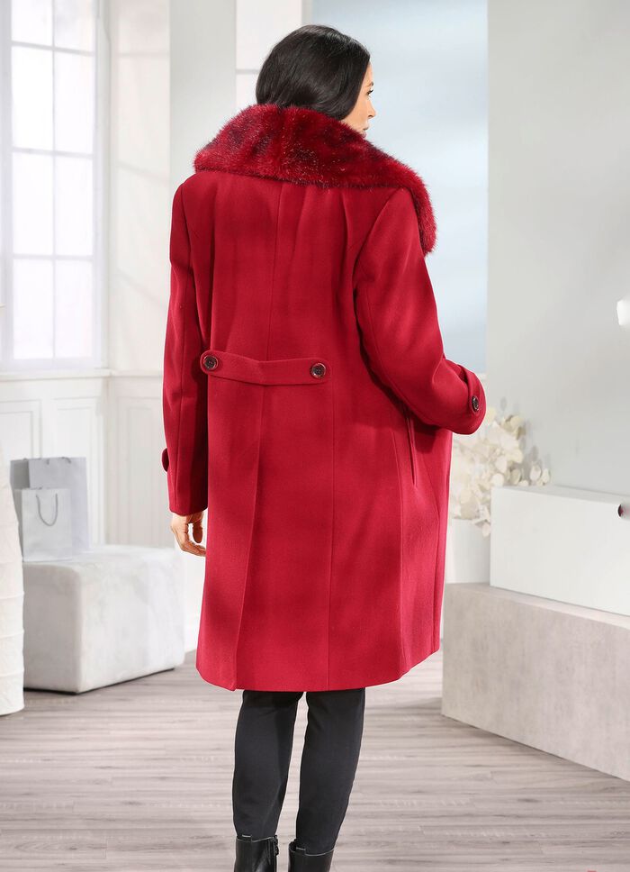 Mantel mit Taillenriegel im R&uuml;ckteil 