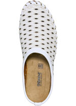 Gemini, sommerlicher Damen-Sabot, Weite G, mit herausnehmbarem Fußbett WEISS