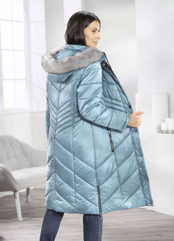 Mantel mit abnehmbarer Kapuze 