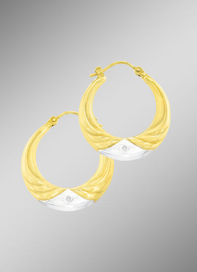 Schlichte Creolen aus Gold 