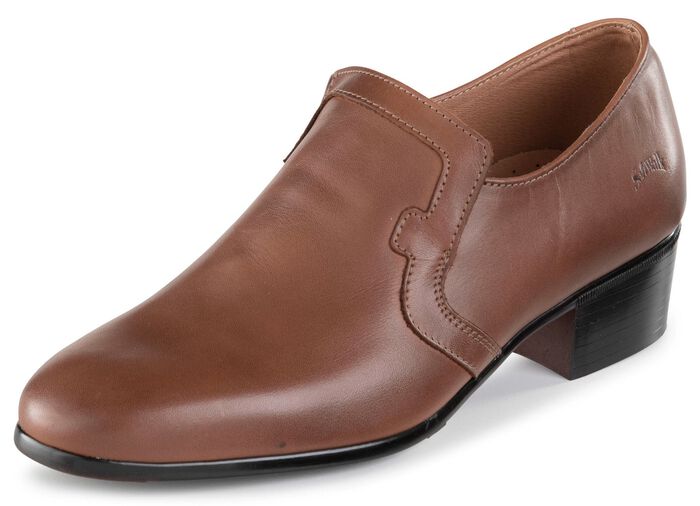Slipper aus Rind-Nappaleder COGNAC