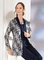 Edles Chasuble in Marine-Gold 