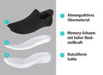Komfort-Sliding Stretch Sneaker Memory Foam 