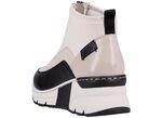 Rieker, stylische Damen-Boots, Weite G, mit Rei&szlig;verschluss ECRU-SCHWARZ