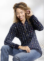 Blusenjacke mit Rippenstrick 