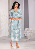 Nachthemd, kn&ouml;chellang und 3/4 lange &Auml;rmel 