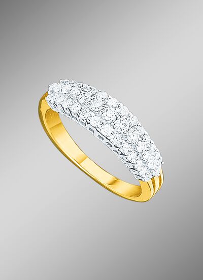 Bildsch&ouml;ner Damenring mit 41 Brillanten 