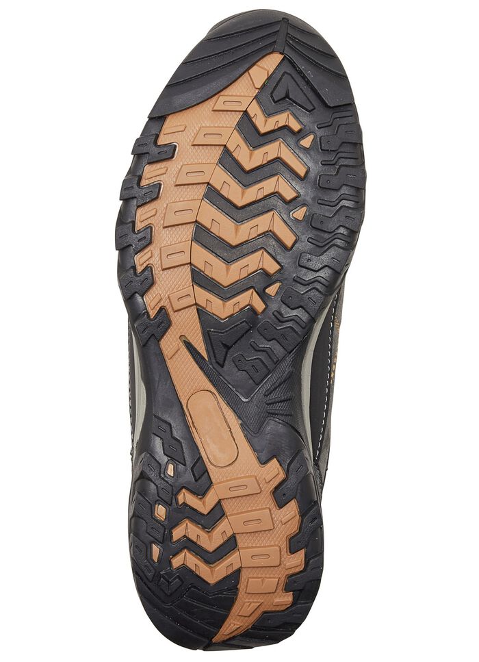 Atmungsaktive Herren-Schn&uuml;rschuhe, mit herausnehmbarem Fu&szlig;bett GRAU-SCHWARZ-COGNAC