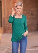 Shirt mit flottem Karre&egrave;-Ausschnitt  in 3 Farben 