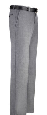 "Klaus Modelle"-Hose mit G&uuml;rtel in 3 Farben MITTELGRAU MELIERT