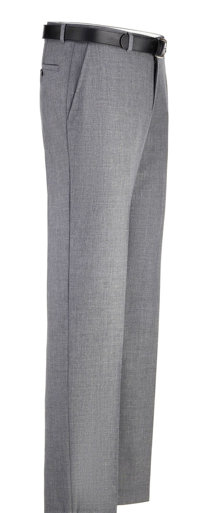 "Klaus Modelle"-Hose mit G&uuml;rtel in 3 Farben MITTELGRAU MELIERT