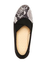 Slipper aus elastischem Textilmaterial SCHWARZ-GRAU