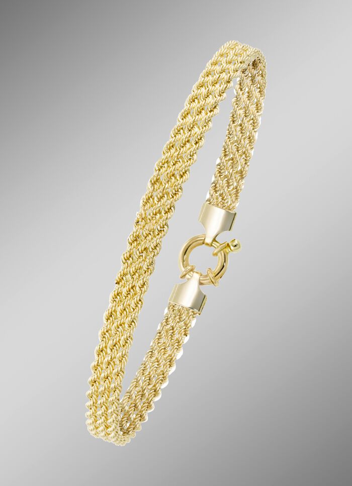 Elegantes, 3-reihiges Kordelketten-Armband 