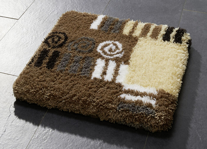 Badgarnitur mit rutschhemmend latexierter Rückseite BRAUN