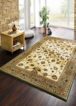 Br&uuml;cken und Teppiche mit feinen floralen Details GR&Uuml;N