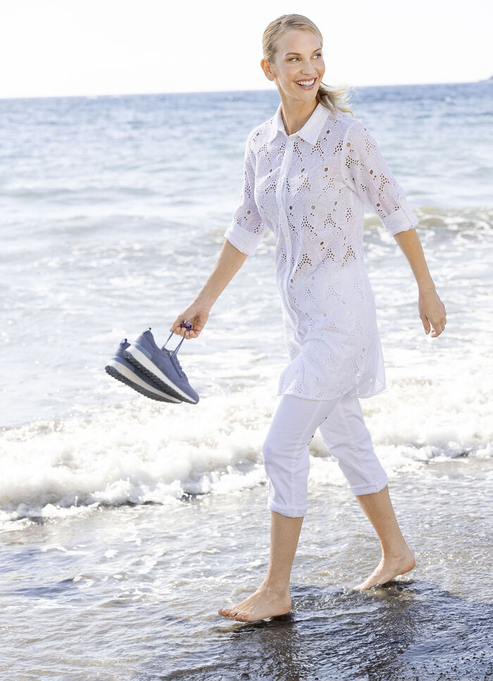 Tunika mit Lochstickerei 