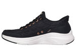 SKECHERS, stylische Damen-Sneaker, mit geformter Slip-Ins Fersenplatte SCHWARZ