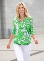Shirt-Tunika mit floralem Dessin 