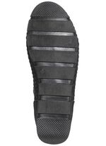 Gemini Mokassin-Schn&uuml;r-Bootie mit Knitter-Struktur SCHWARZ-GRAU