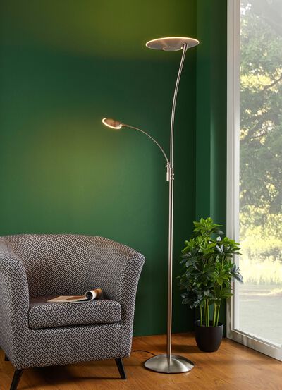 Stehleuchte mit Deckenfluter 