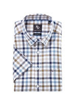 "King's Road"-Hemd mit Button-Down-Kragen in 4 Farben PETROL-MARINE KARIERT