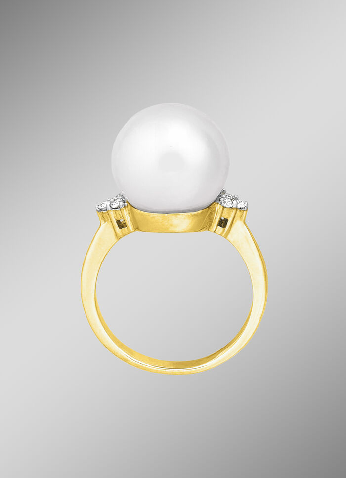 Zauberhafter Damenring mit Südsee-Perle 