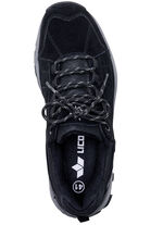 Atmungsaktive Herren-Schn&uuml;rschuhe, mit herausnehmbarem Fu&szlig;bett SCHWARZ