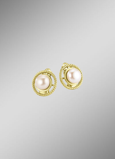 Ohrclips mit Süßwasser-Zuchtperlen und Clipverschluss 