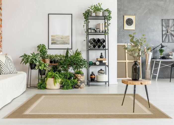 Brücken und Teppich für drinnen und draußen BEIGE