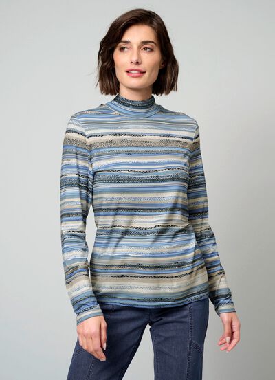 Shirt mit kurzem Rei&szlig;verschluss 