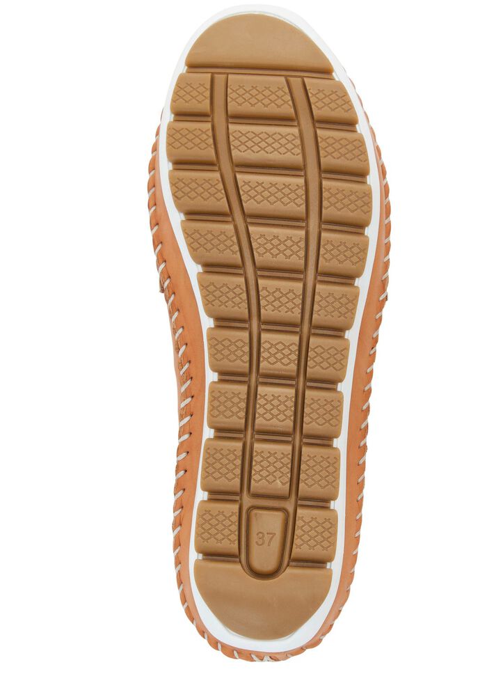 Gemini, leichte Damen-Slipper, Weite G, mit herausnehmbarem Fu&szlig;bett CAMEL