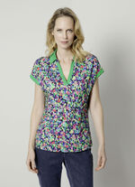 Poloshirt mit &uuml;berschnittenem &Auml;rmel 