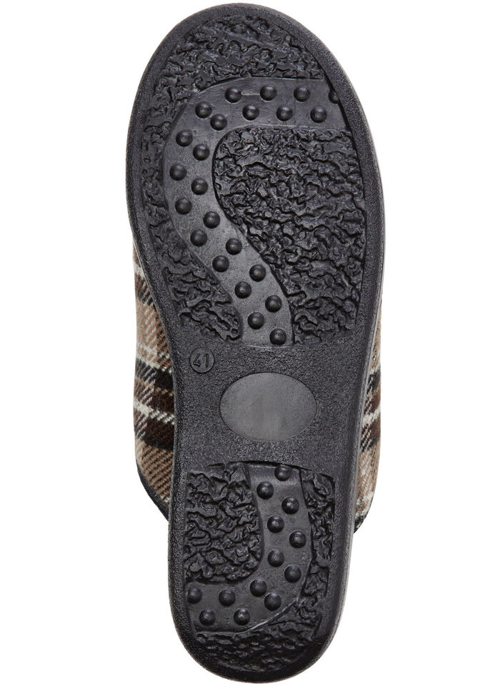 Zweierpack, gefütterte Herren-Hausschuhe, mit Wolle 1XBRAUN,1XBLAU