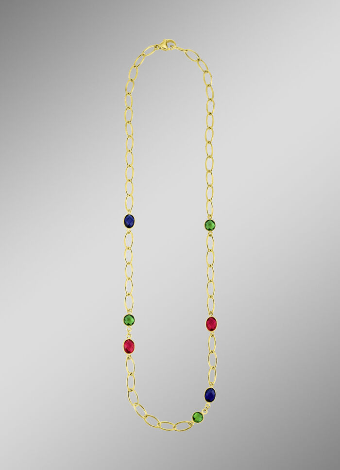 Farbenfrohe Eleganz: Halskette mit Quarzen in verschiedenen Farben 