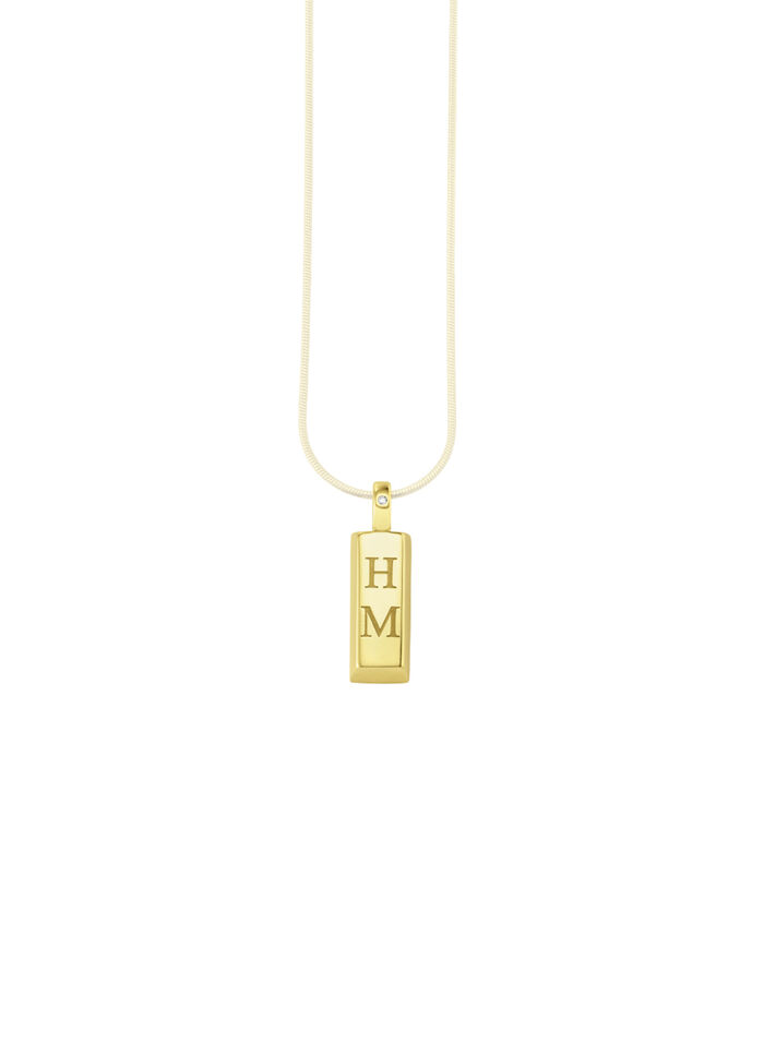 Gravurfähiger Goldbarren-Anhänger 