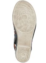 Gemini Sandalette mit raffinierten, bunten Flechtdurchz&uuml;gen SCHWARZ