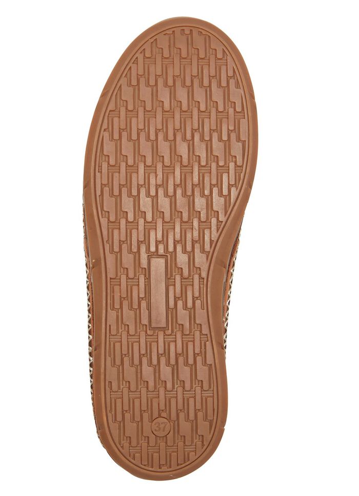 ELENA EDEN, sommerliche Damen-Slipper, Weite H, mit Klettverschluss COGNAC