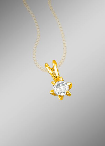 Exquisiter Solit&auml;r-Anh&auml;nger mit Brillant 