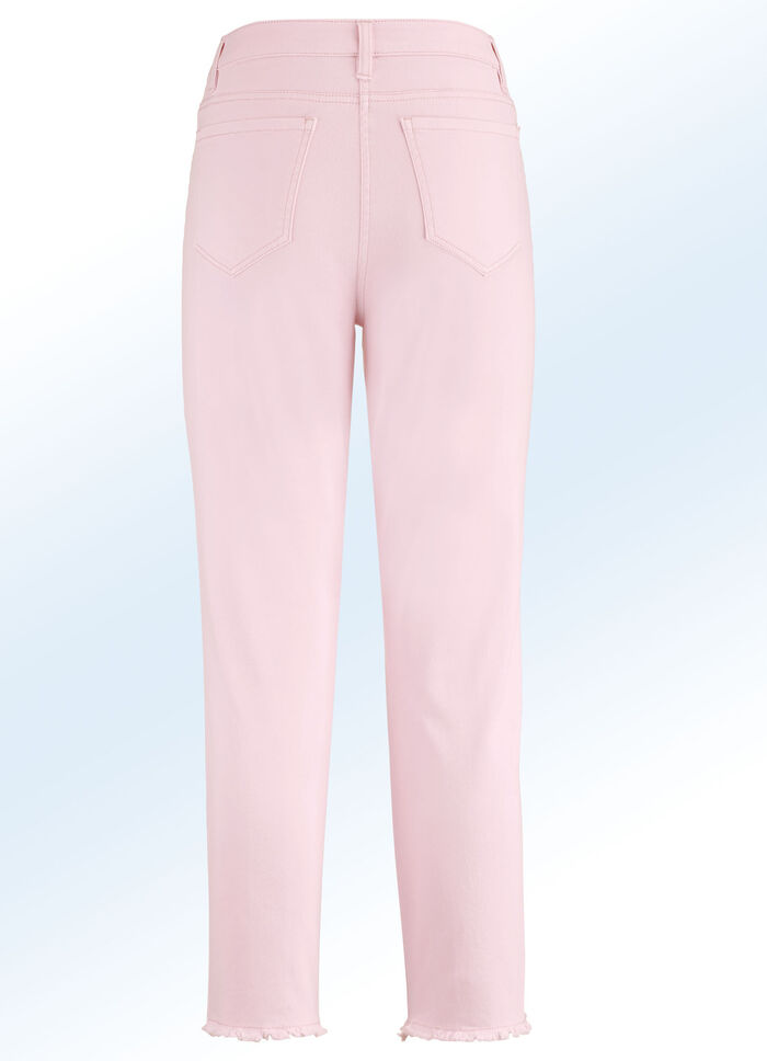 Hose in 7/8-L&auml;nge mit interessantem Fransenabschluss ROS&Eacute;