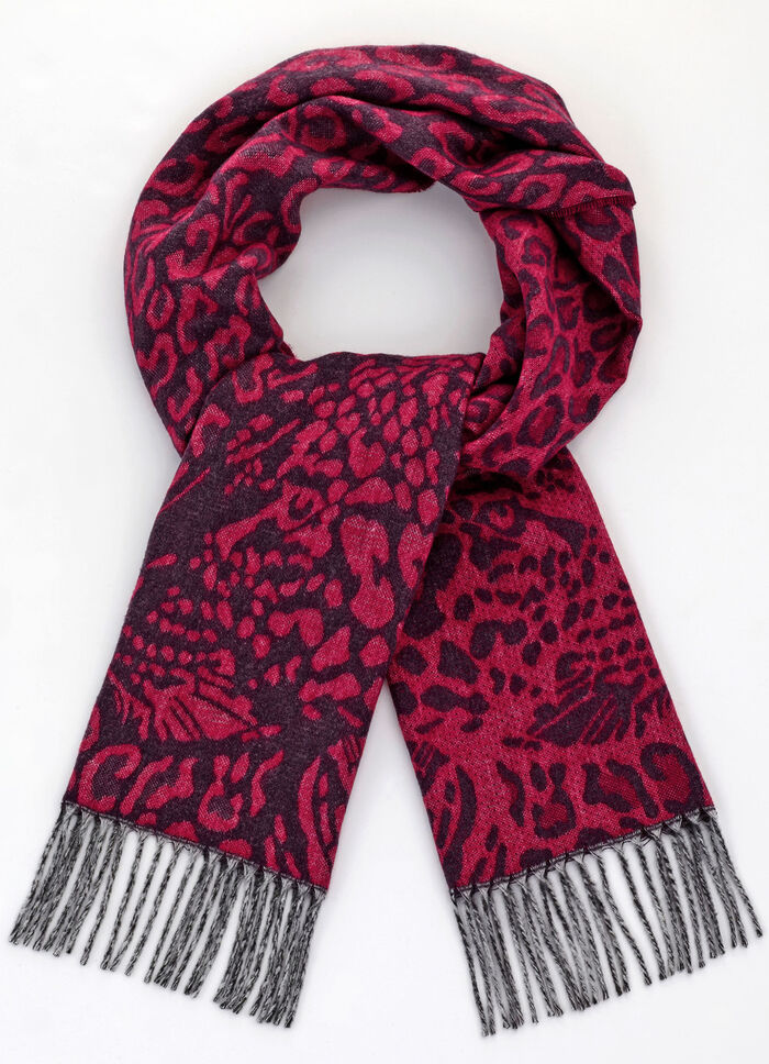 Schal mit Raubtierfell-Dessin 