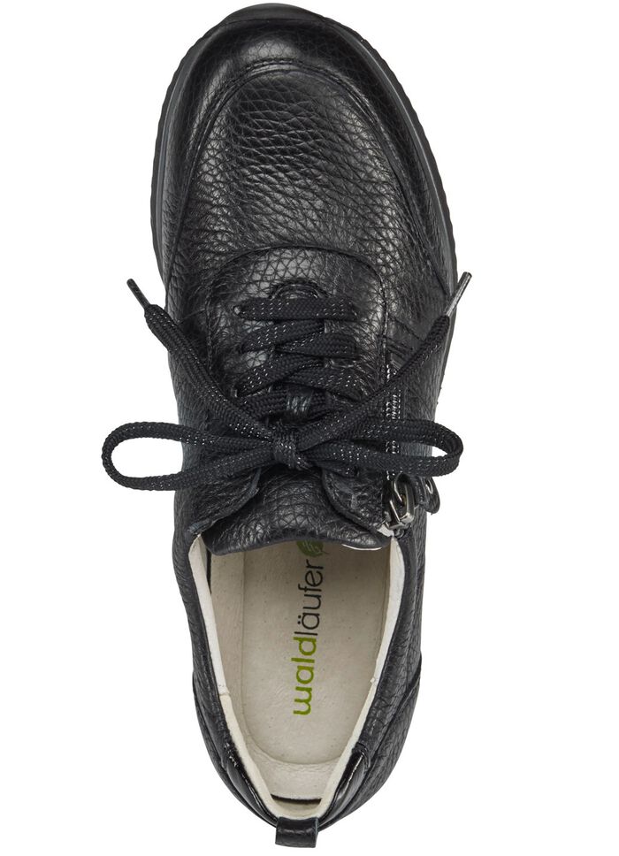 Waldl&auml;ufer, leichte Damen-Sneaker, Weite H, mit herausnehmbarem Fu&szlig;bett SCHWARZ