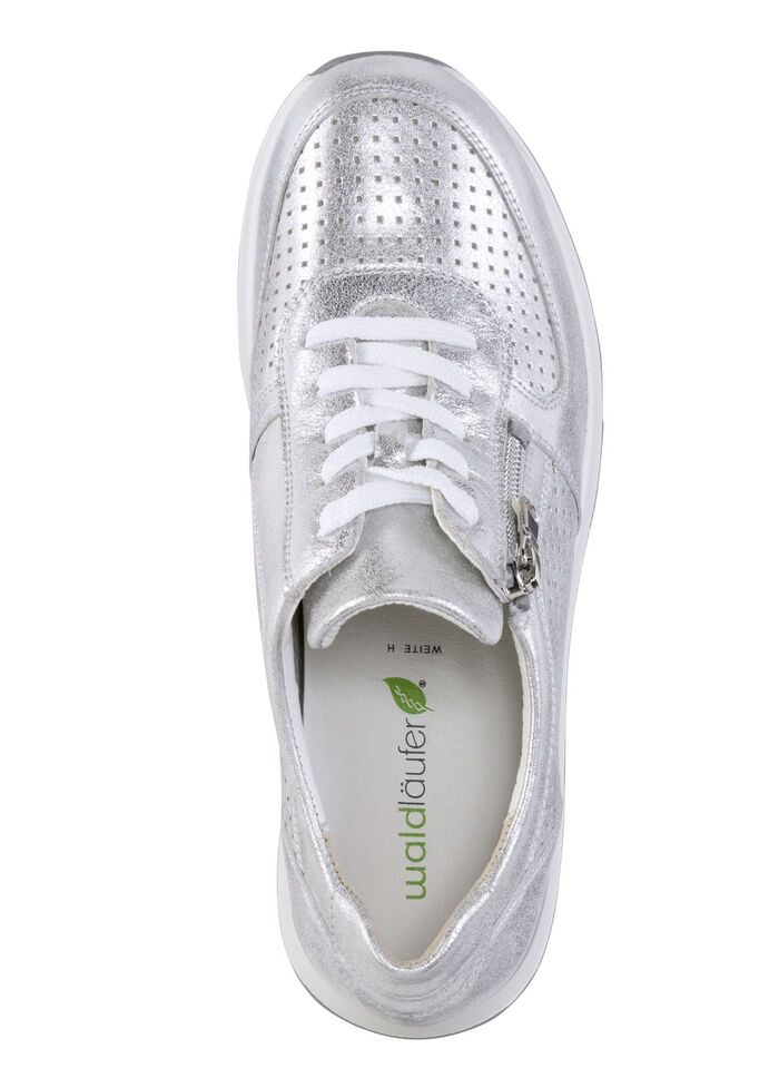 Waldl&auml;ufer, sportliche Damen-Sneaker, Weite H, mit herausnehmbarem Fu&szlig;bett SILBER