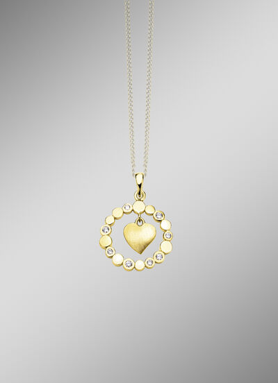 S&uuml;&szlig;er Herz-Anh&auml;nger mit Zirkonia 