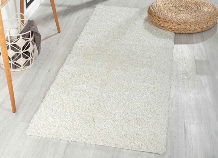 Traumhaft flauschige Br&uuml;cken und Teppiche in Shaggy-Qualit&auml;t CREME