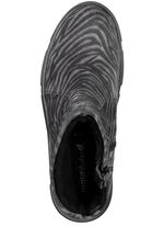 Waldl&auml;ufer Stiefelette mit Zebra-Dessin SCHWARZ-GRAU