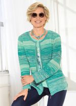 Strickjacke in aufwendiger Melangeoptik 