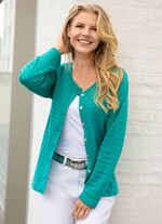 Strickjacke mit hübschem Muster JADEGRÜN