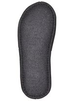 Klassiche Damen-Hausschuhe, Weite H, mit niedlicher Katzen-Applikation HELLGRAU