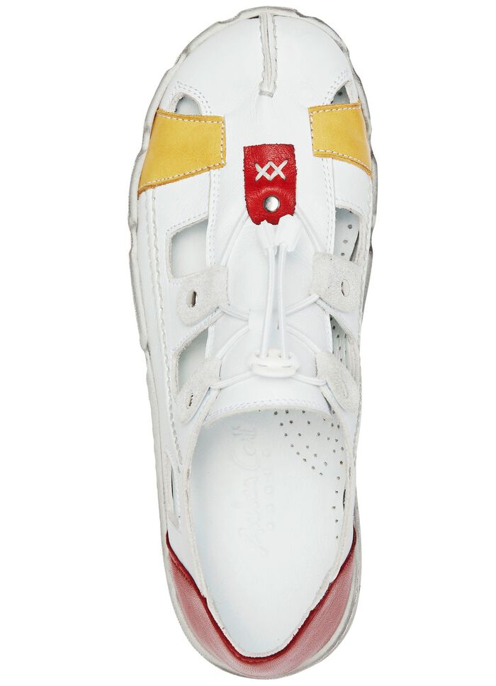 Andrea Conti Slipper aus Nappaleder WEISS-BUNT