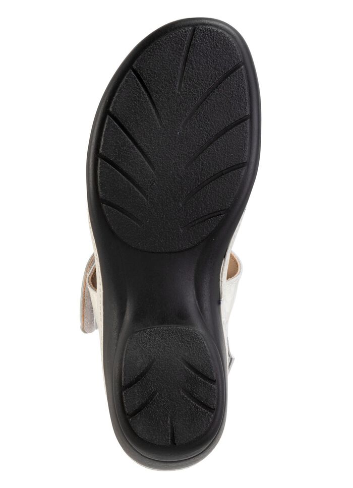 ELENA EDEN, schicke Damen-Sandalen, Weite H, mit herausnehmbarem Fu&szlig;bett ECRU